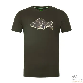 Korda Outline Tee Dark Olive Méret: M - Oliva Korda Horgász Póló