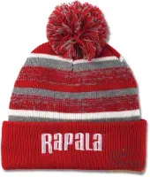 Rapala Bojtos Téli Horgász Sapka Piros - Rapala Pom Beanie Red White Logo