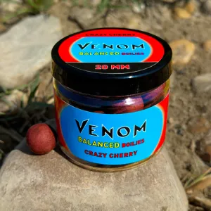 Venom Balanced Boilies Crazy Cherry 20mm - Venom Wafter Bojli