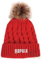 Rapala Bojtos Téli Női Sapka Piros - Rapala Pon Women's Beanie Foxy Red