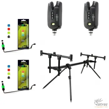 Raptor Rod Pod Szett - Carp Academy Raptor Rod-Pod + Elektromos Kapásjelzők + Merevkarú Kapásjelzők