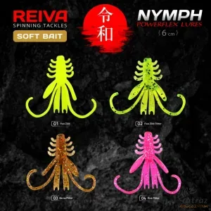 Reiva NYMPH 6cm Fluo Zöld Csillám - Reiva Plasztik Csali